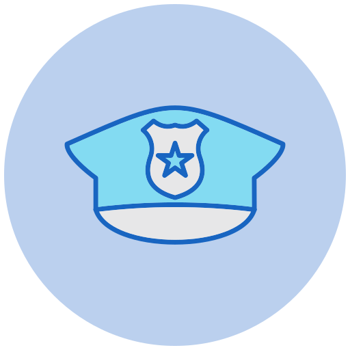 czapka policyjna Generic color lineal-color ikona