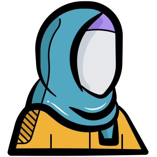 Muslimah Generic color hand-drawn icon