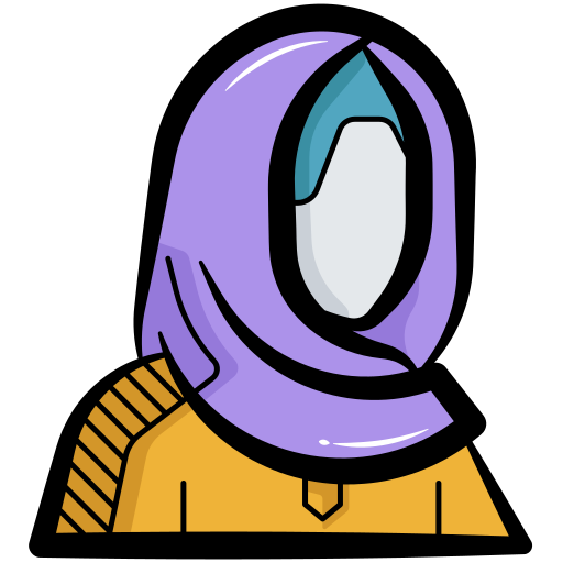 muslimah Generic color hand-drawn icon