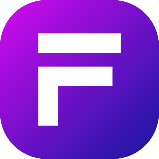 文字f Generic gradient fill icon
