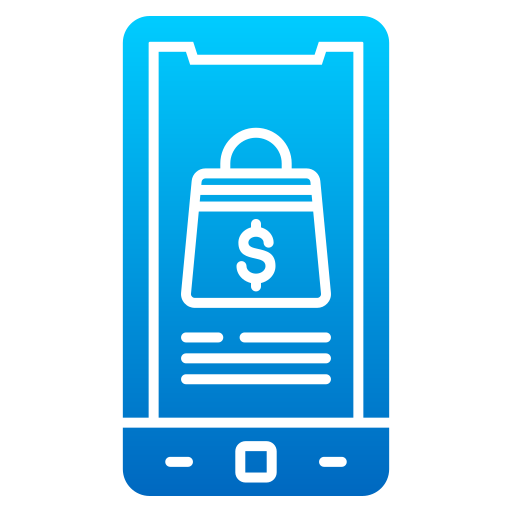 las compras en línea Generic gradient fill icono