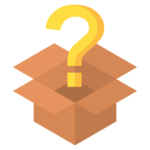 Mystery box Generic color fill icon