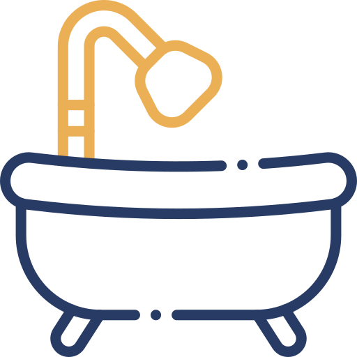 Bathtub Generic color outline icon