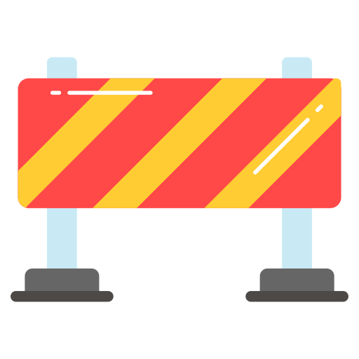 Traffic barrier Generic color fill icon