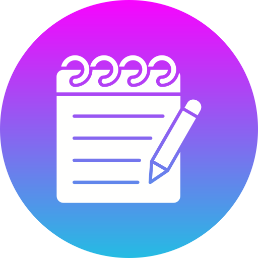 Notepad Generic gradient fill icon