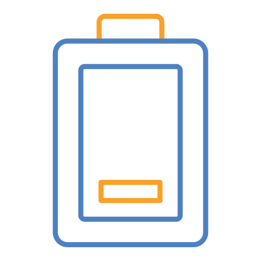 Низкий заряд батареи Generic color outline иконка