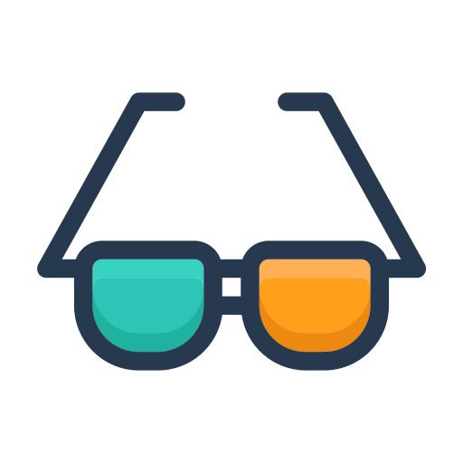 occhiali da vista Generic color lineal-color icona