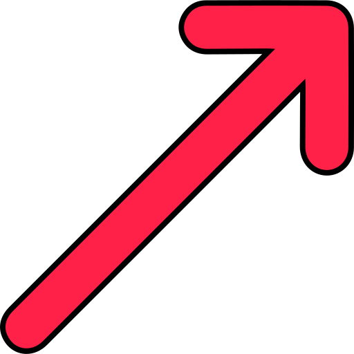 flecha hacia arriba a la derecha Generic color lineal-color icono