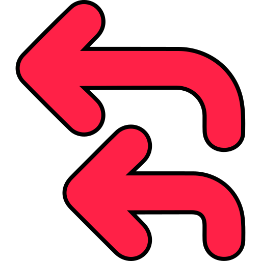 Turn Left Generic color lineal-color icon