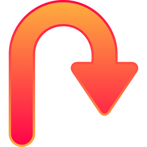 U Turn Generic gradient lineal-color icon