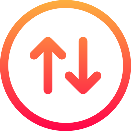 pijl omhoog en omlaag Generic gradient outline icoon