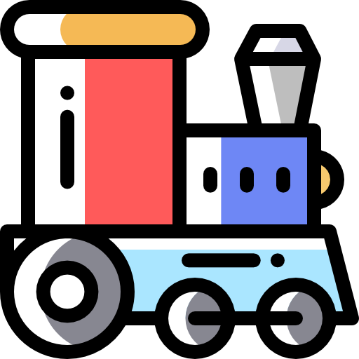 Train Detailed Rounded Color Omission icon