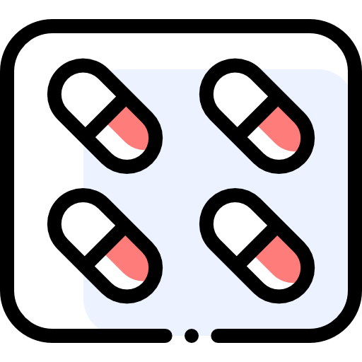 Pills Detailed Rounded Color Omission icon