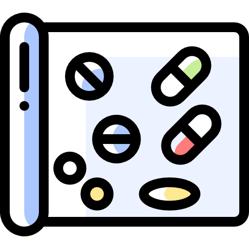 Pill Detailed Rounded Color Omission icon