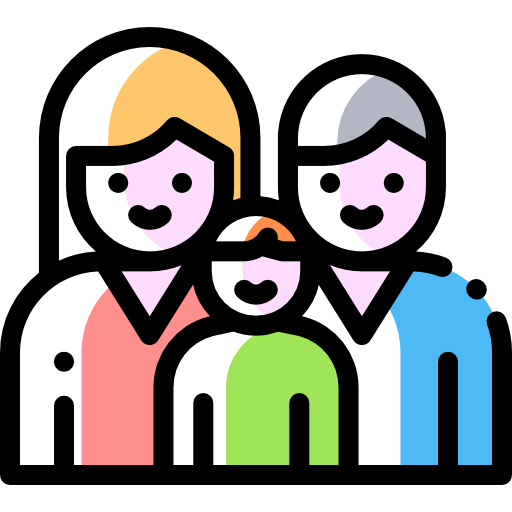 Family Detailed Rounded Color Omission icon