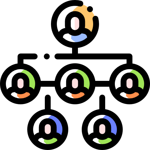 계층 구조 Detailed Rounded Color Omission icon