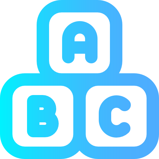 알파벳 Super Basic Omission Gradient icon