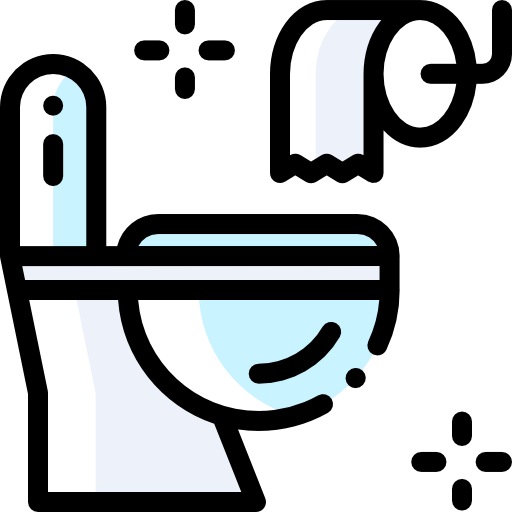 Toilet Detailed Rounded Color Omission icon