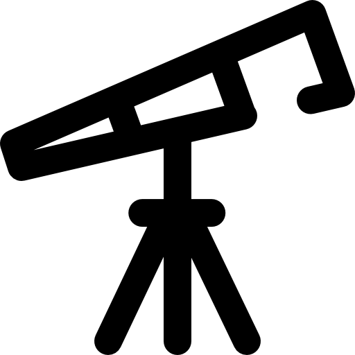 teleskop Super Basic Omission Outline ikona