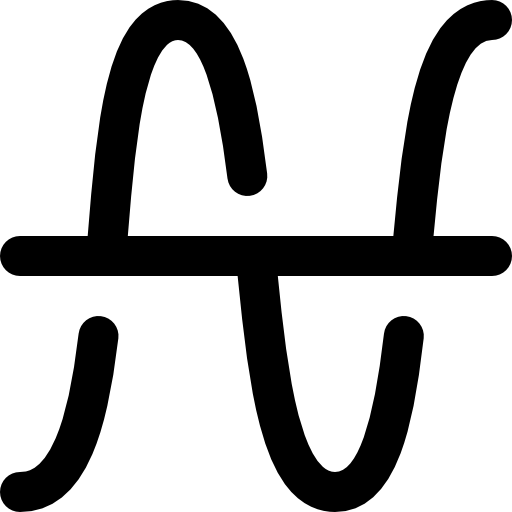 sinusoida Super Basic Omission Outline ikona