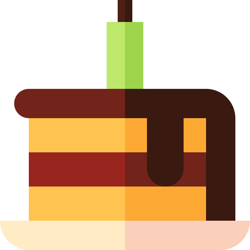 pezzo di torta Basic Straight Flat icona