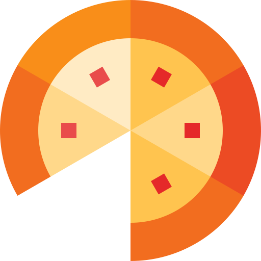 Pizza Basic Straight Flat icon