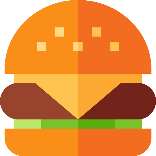 バーガー Basic Straight Flat icon