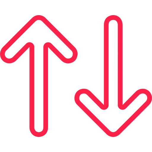Up and Down Arrow Generic color outline icon