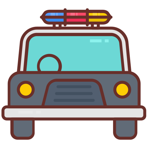 警察車両 Generic color lineal-color icon