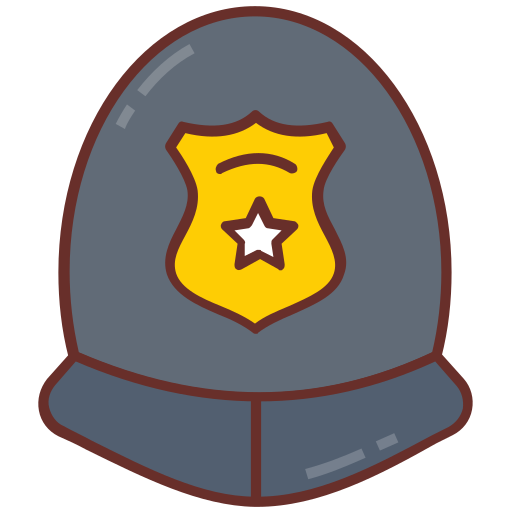 경찰 헬멧 Generic color lineal-color icon