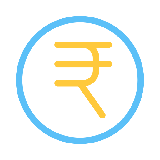 rupia Generic color outline icono