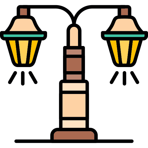 straatlamp Generic color lineal-color icoon