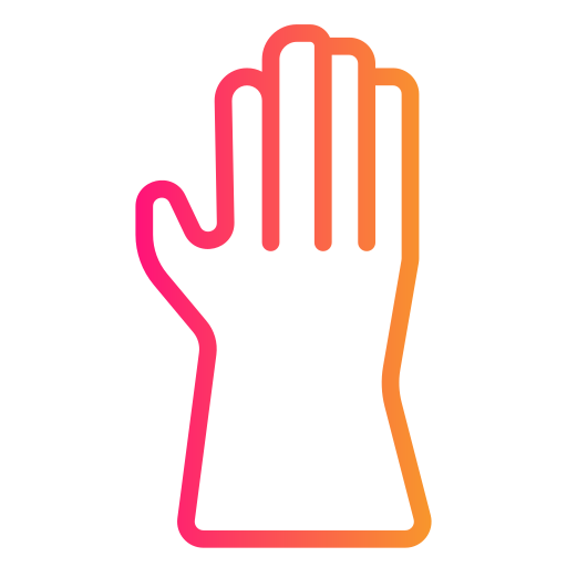 guantes de la mano Generic gradient outline icono