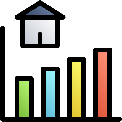 wykres Generic gradient lineal-color ikona
