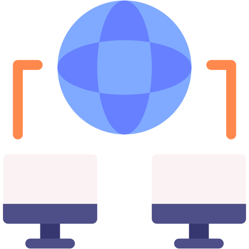 sieci komputerowe Generic color fill ikona