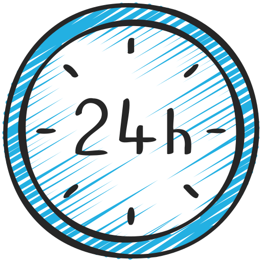 24-godzinny zegar Juicy Fish Sketchy ikona