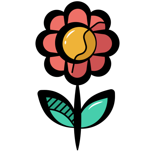 kwiat Generic color hand-drawn ikona