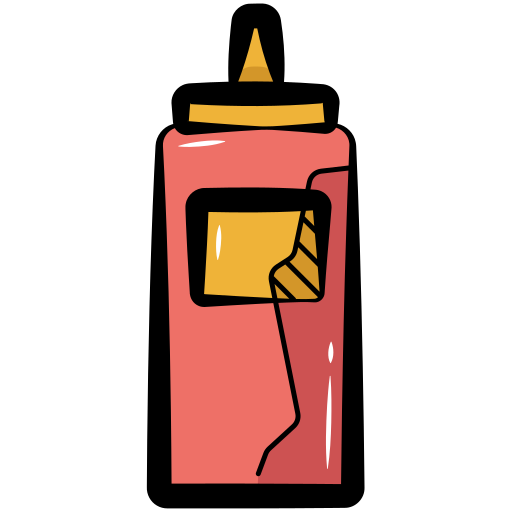 Бутылка для соуса Generic color hand-drawn иконка