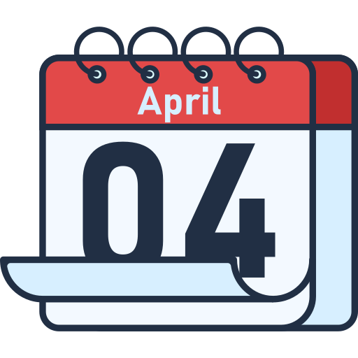 4 de abril Generic color lineal-color icono