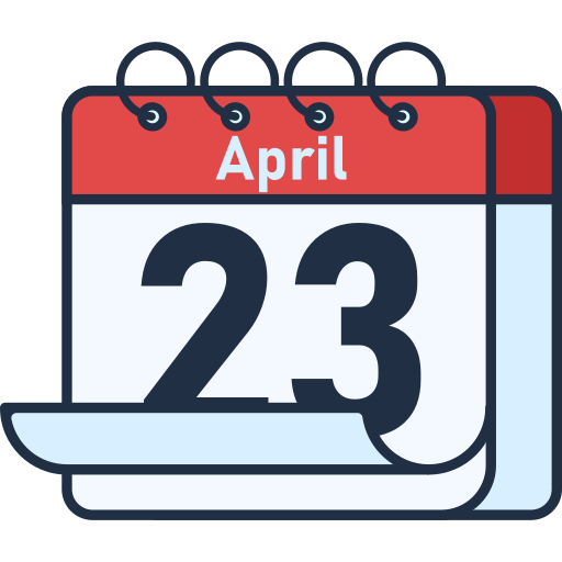 23 april Generic color lineal-color icoon