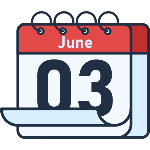 June 3 Generic color lineal-color icon
