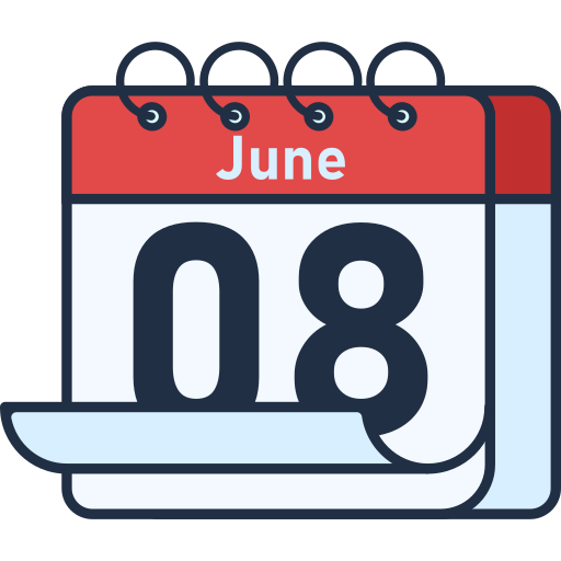 June 8 Generic color lineal-color icon