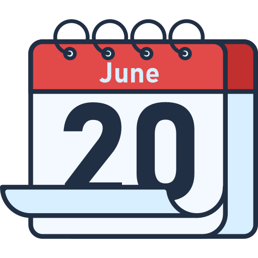 June 20 Generic color lineal-color icon