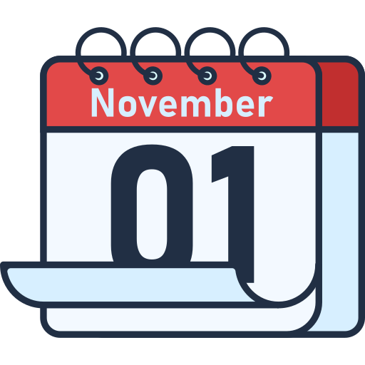 1. november Generic color lineal-color icon