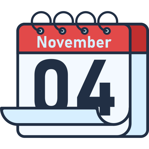4. november Generic color lineal-color icon