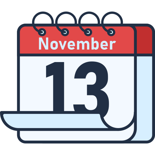 13 novembre Generic color lineal-color icona
