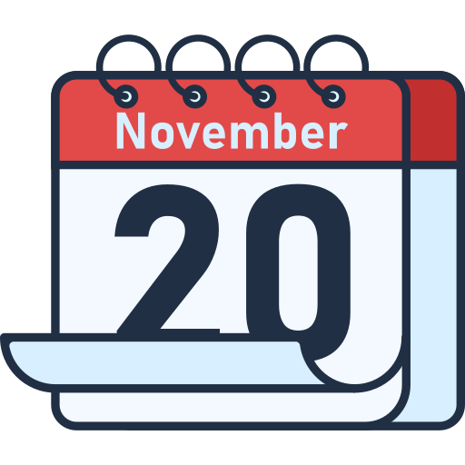 November 20 Generic color lineal-color icon