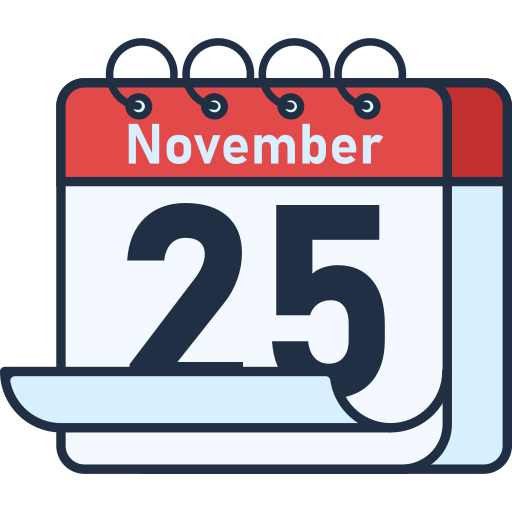 November 25 Generic color lineal-color icon