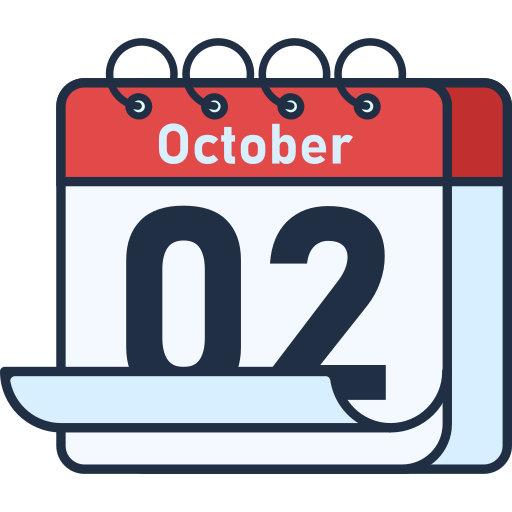 October 2 Generic color lineal-color icon