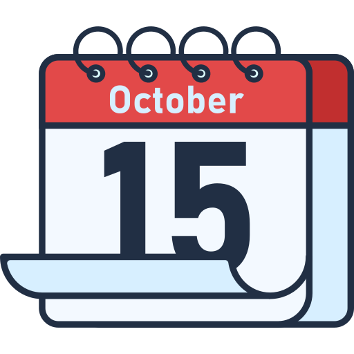 15. oktober Generic color lineal-color icon
